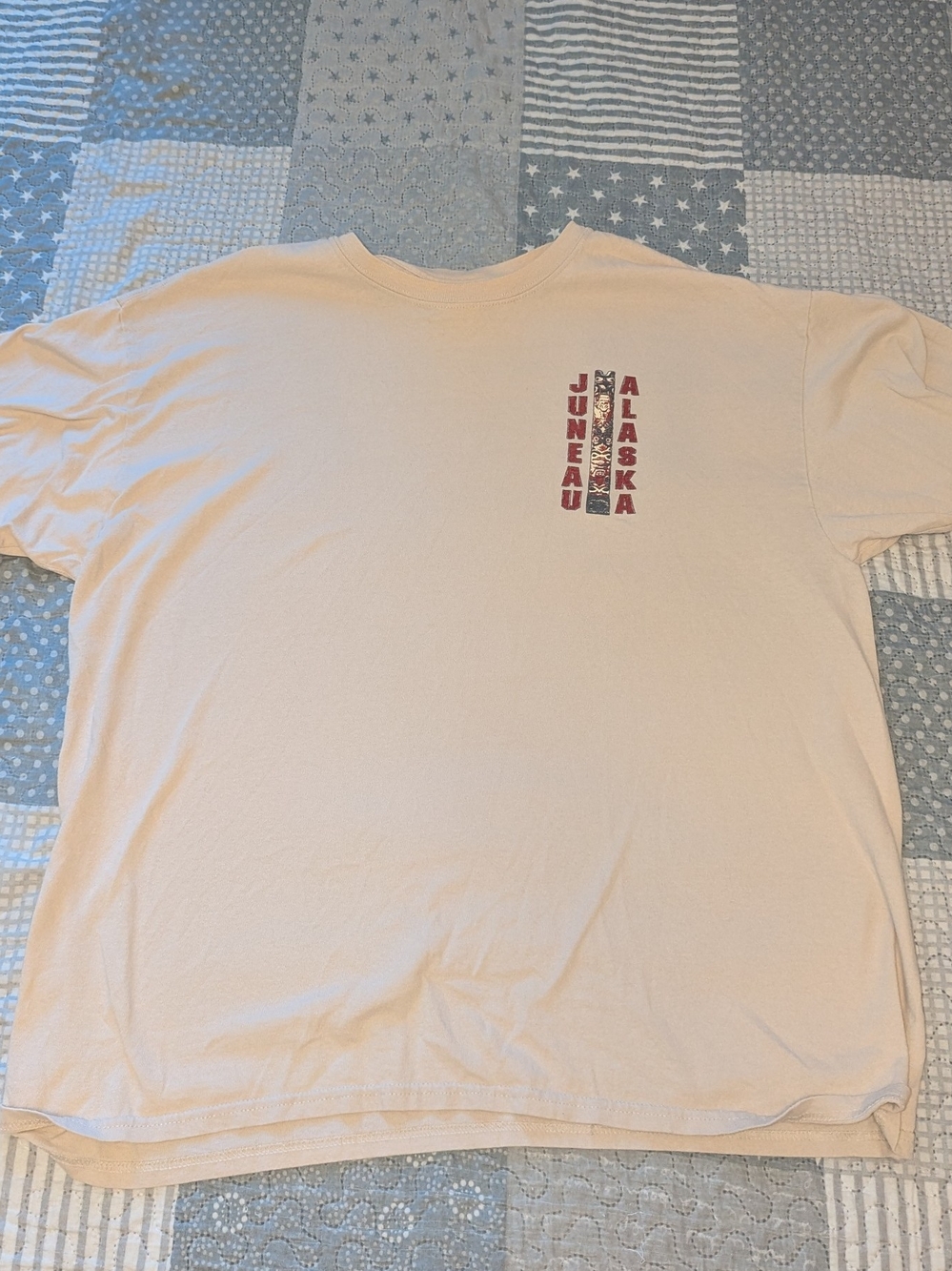Vintage Alaska Souvenir Graphic Tee Single Stitch Cream XLarge